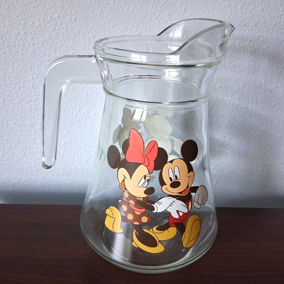 Disney Mickey Minnie Mouse Pitcher And Glasses Set Juice Water Drink Glass Kids - Picture 6 of 16